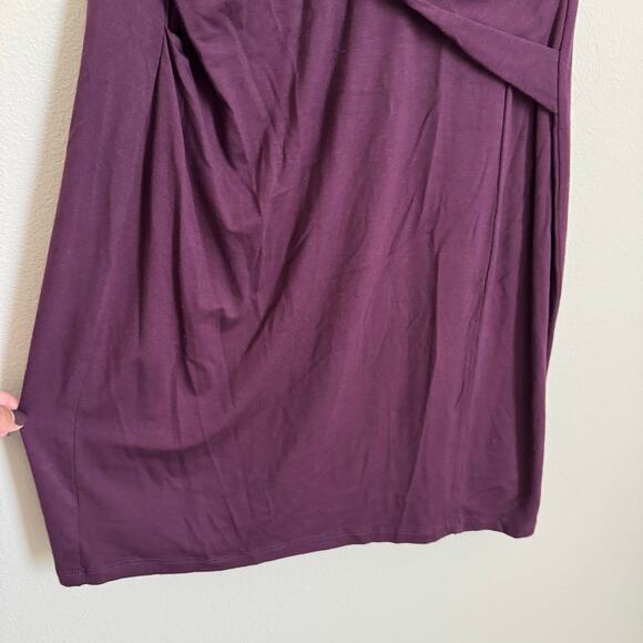 Kut From The Kloth Womens Purple Knee Length Jersey Draped Knit Dress Size 4P - Picture 5 of 10